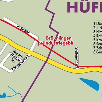 Stadtplan Verwaltungsverband Donaueschingen