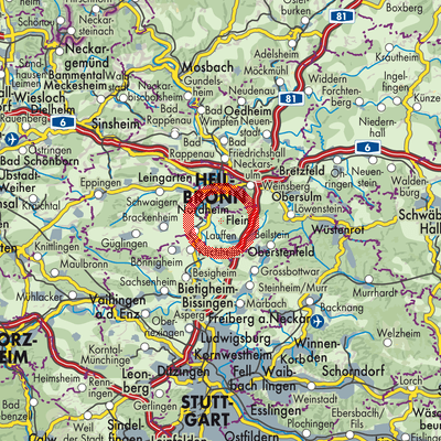 Landkarte Verwaltungsverband Flein-Talheim