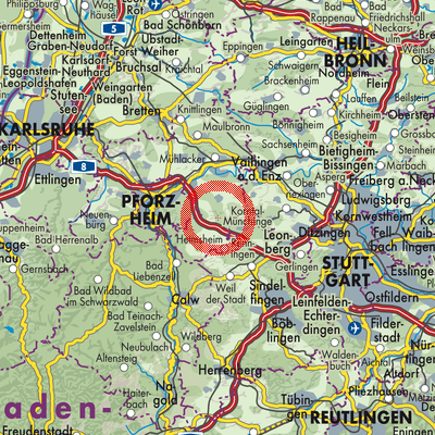 Landkarte Verwaltungsverband Heckengäu