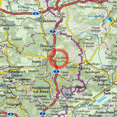 Landkarte Verwaltungsverband Kapfenburg