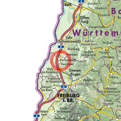 Landkarte Verwaltungsverband Kenzingen-Herbolzheim