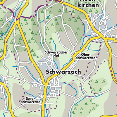 Übersichtsplan Verwaltungsverband Kleiner Odenwald