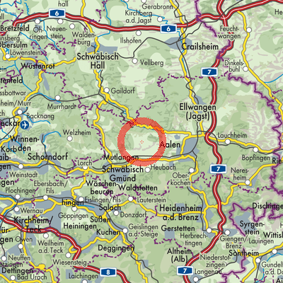 Landkarte Verwaltungsverband Leintal-Frickenhofer Höhe
