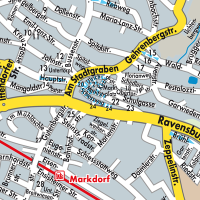 Stadtplan Verwaltungsverband Markdorf