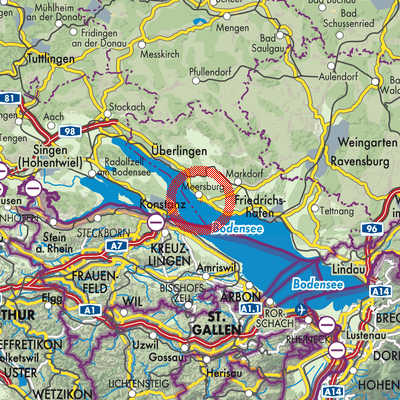 Landkarte Verwaltungsverband Meersburg
