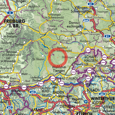 Landkarte Verwaltungsverband Oberes Schlüchttal