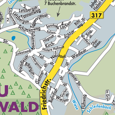 Stadtplan Verwaltungsverband Schönau im Schwarzwald