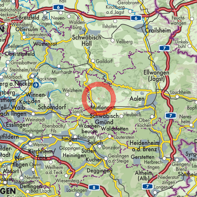 Landkarte Verwaltungsverband Schwäbischer Wald