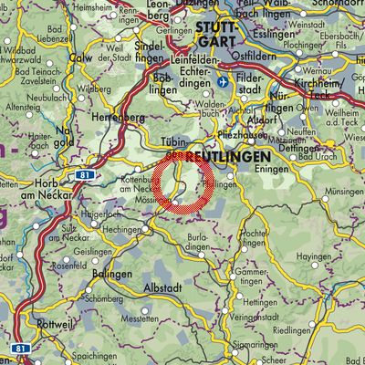 Landkarte Verwaltungsverband Steinlach-Wiesaz