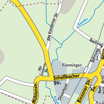 Stadtplan Verwaltungsverband Vorderes Kandertal