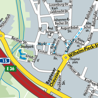 Stadtplan Vetschau/Spreewald