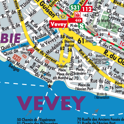 Stadtplan Vevey