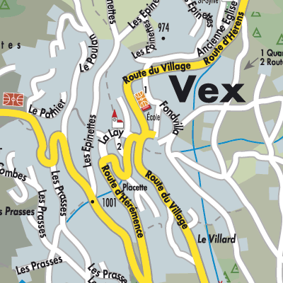 Stadtplan Vex