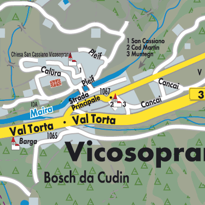 Stadtplan Vicosoprano