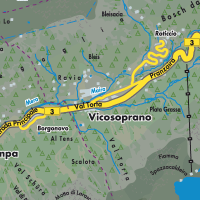 Vicosoprano - Stadtpläne und Landkarten