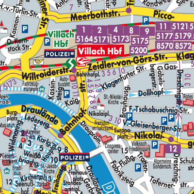 Stadtplan Villach