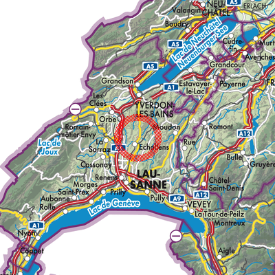 Landkarte Villars-le-Terroir