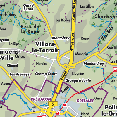 Übersichtsplan Villars-le-Terroir