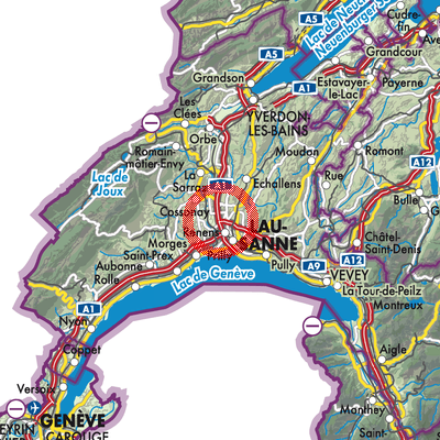 Landkarte Villars-Sainte-Croix