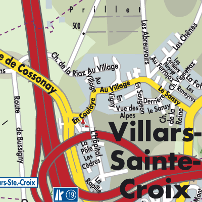 Stadtplan Villars-Sainte-Croix