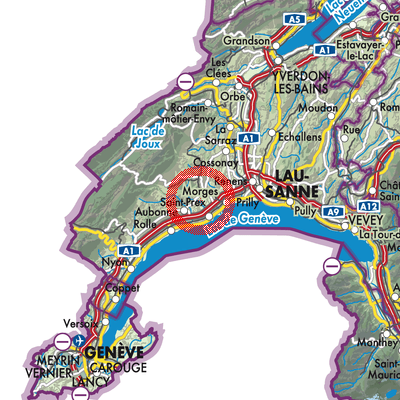 Landkarte Villars-sous-Yens