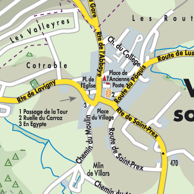 Stadtplan Villars-sous-Yens