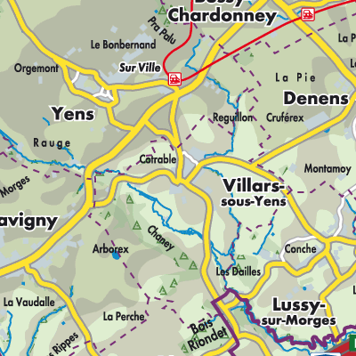 Übersichtsplan Villars-sous-Yens