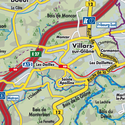 Übersichtsplan Villars-sur-Glâne