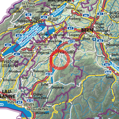 Landkarte Villarsel-sur-Marly