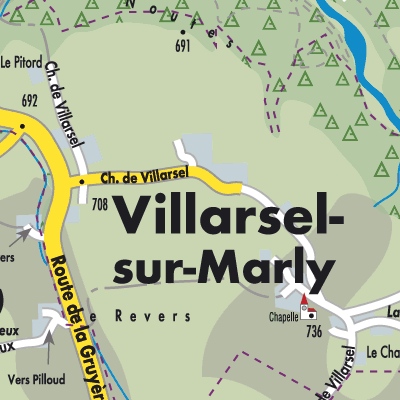 Stadtplan Villarsel-sur-Marly