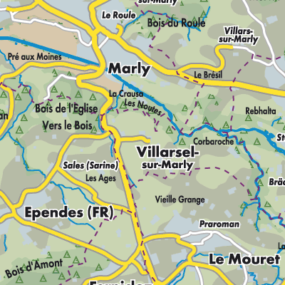 Übersichtsplan Villarsel-sur-Marly