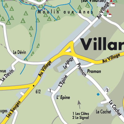 Stadtplan Villarzel