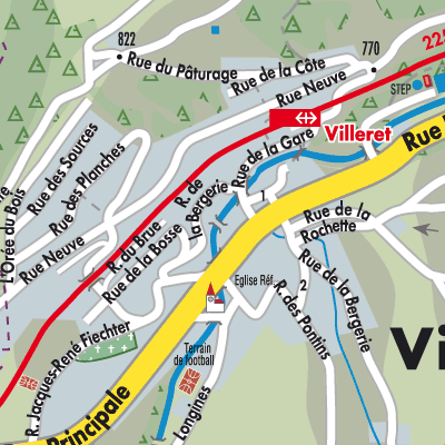 Stadtplan Villeret