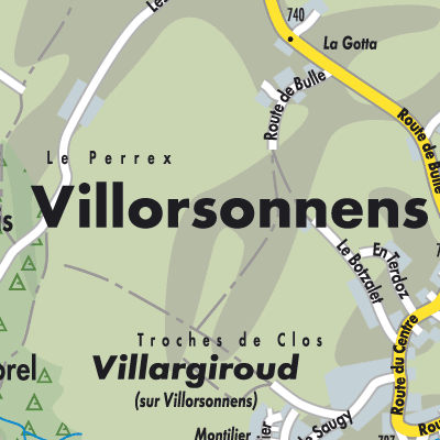 Stadtplan Villorsonnens