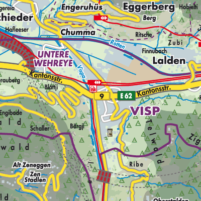 Übersichtsplan Visp