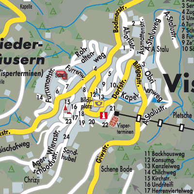 Stadtplan Visperterminen