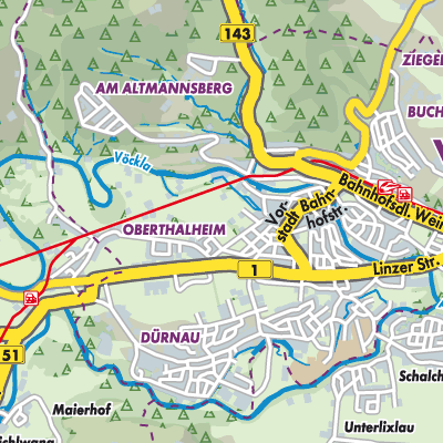 Vöcklabruck Stadtpläne und Landkarten
