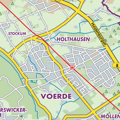 Übersichtsplan Voerde (Niederrhein)