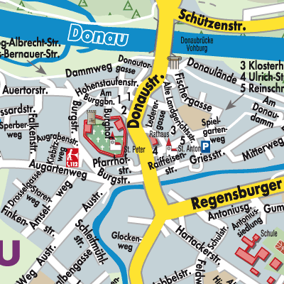 Stadtplan Vohburg an der Donau