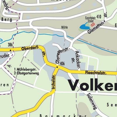 Stadtplan Volken