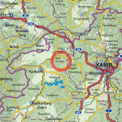 Landkarte Volkhardinghausen