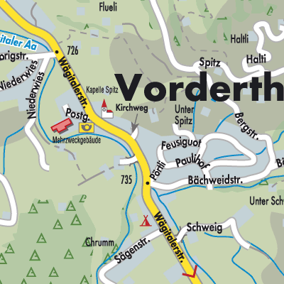 Stadtplan Vorderthal