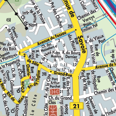 Stadtplan Vouvry