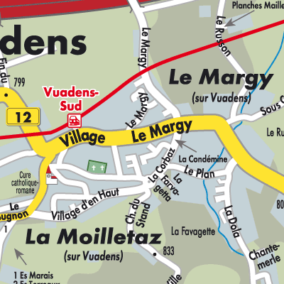 Stadtplan Vuadens