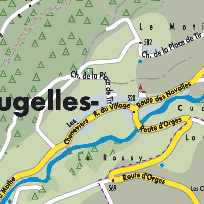 Stadtplan Vugelles-La Mothe