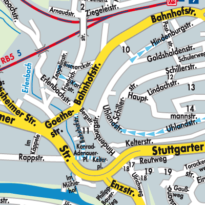 Stadtplan VVG der Stadt Mühlacker