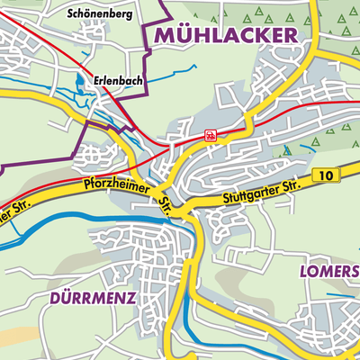Übersichtsplan VVG der Stadt Mühlacker