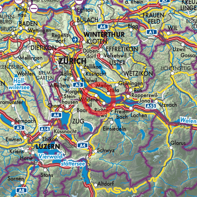 Landkarte Wädenswil