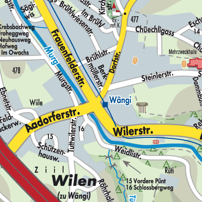 Stadtplan Wängi