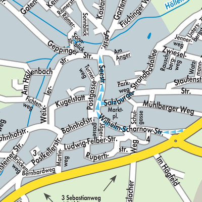 Stadtplan Waging am See